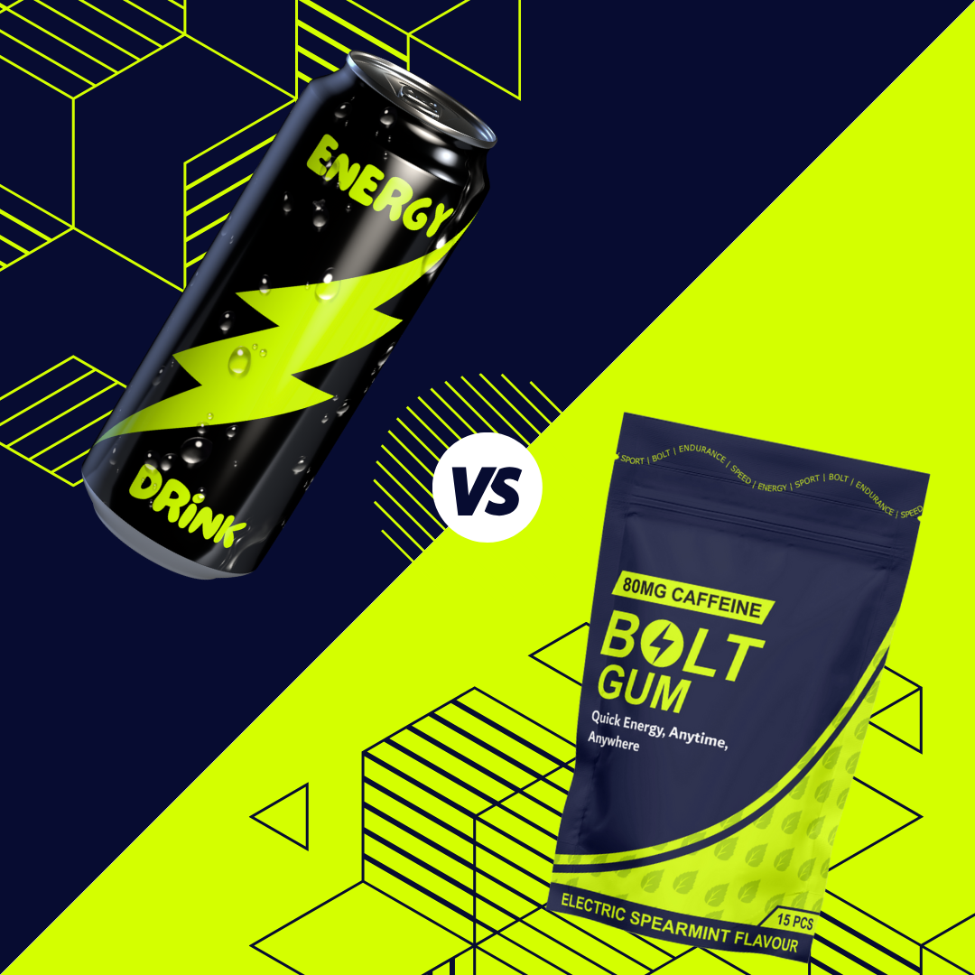 Energy Drinks vs Caffeine Gum